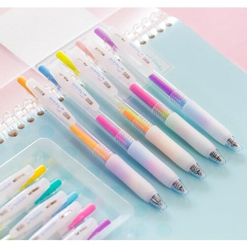 5pcs Creative Gradient Color Fantasy Girl Gel Pens Set 0.5mm Ballpoint Marker Drawing Album Journal Office School Supplies H6312