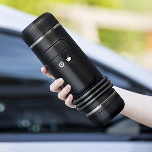 80ml Portable Coffee Machine for Car DC 36V Electric Hot Water Cup LCD Display Kettle Coffee Tea Milk Heating Car Coffee Machine