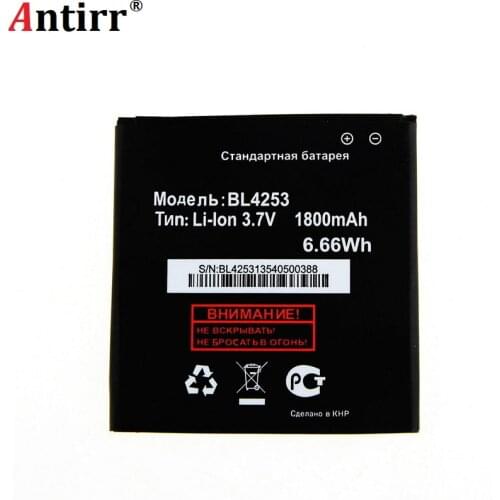 Battery BL4253 1800mAh For Fly IQ443 3.7 v 6.66 wh Mobile Phone Batterie Rechargeable In stock Tracking