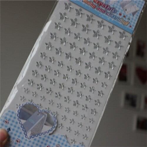 Scrapbook stickers Crystal Acrylic sliver Five-pointed star Sticker Kids Toy Self Adhesive Mobile decoration Rhinestones sticker