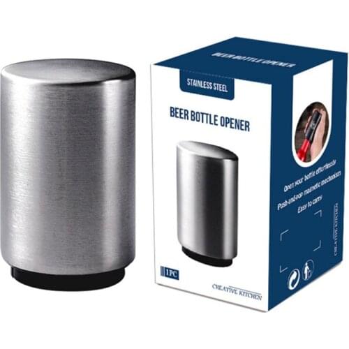 Stainless Steel Automatic Beer Bottle Opener Beer Opener Push Down Openers Wine Beer Soda Cap Openers Kitchen Gadgets