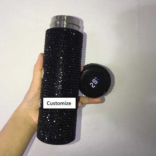 Custom Water Bottle Customize Your Logo Name Vacuum Flasks Thermos Stainless Steel Insulated Tumbler Temperature Display
