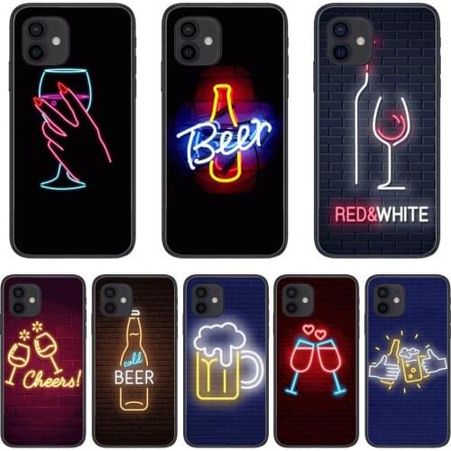 Fluorescent color glass Style Phone Case cover For iphone 12 pro max 11 8 7 6 s XR PLUS X XS SE 2020 mini black cell shell