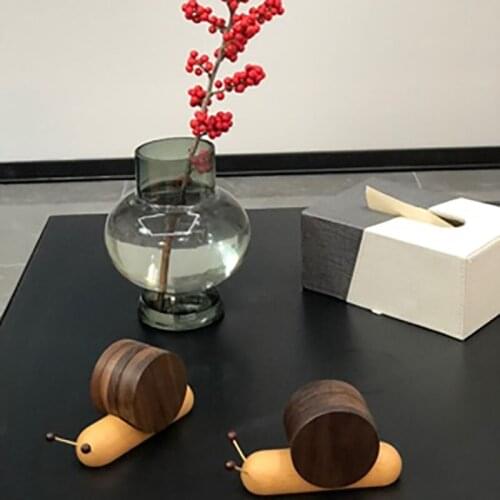 Wooden Soaster Kitchen Drink Coasters Cute Snail Cups Mat Holder Decorative Tea Cup / Mug For Household Tabletop Round Coasters