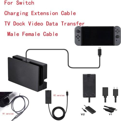 For Switch 1M Charging Extension Cable TV Dock Video Data Transfer Male Female Cable Line Cord For Nintend Switch for NS 10Gbps