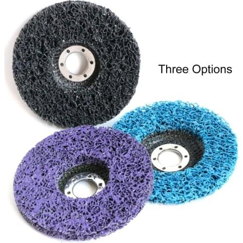 Durable Poly Strip Disc Wheel 100x16mm Wood Metal Paint Rust Removal Clean Abrasive Tools For Angle Grinder