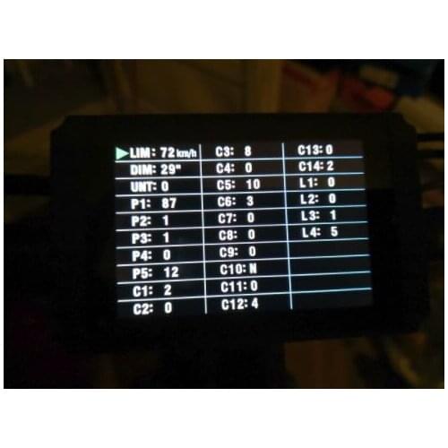 Ebike 72V intelligente noir KT-LCD8 Panneau De Controle LCD Affichage Electrique Velo Pieces de velo pour controleur