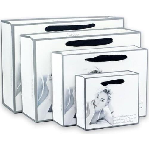 Eco Frindly Gift Shopping Custom Color Red/Black/Brown/White Kraft Paper Bags With Handle --XP2211