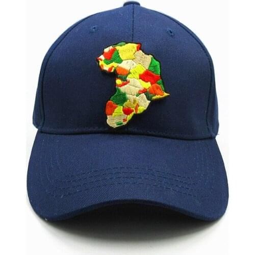 Map Embroidery Cotton Baseball Cap Hip-hop Cap Adjustable Snapback Hats for Men and Women