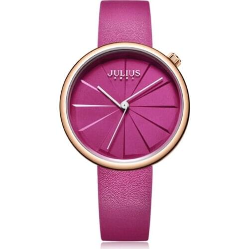 Julius JA-1106 Watch Creative Slice Dial Design New Arrival Watch Womens Watch Casual Unique Quartz Stylish Watch Relojes Mujer