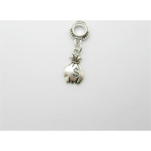 Classic 20pcs money charms big hole loose bead fit Pandora bracelet pendants DIY