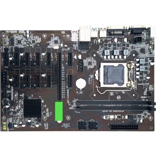 B250 BTC CPU Miner Motherboard for CPU Set 12 Video Card slot support LGA 1151 DDR4 Memory SATA3.0 USB3.0 Low Power M5TB