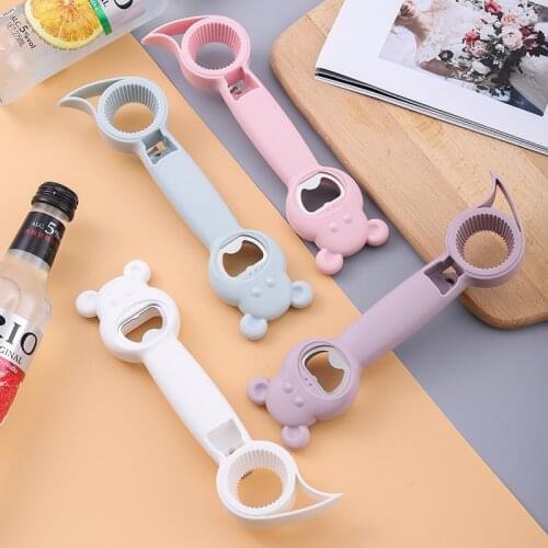 Multifunctional Manual Lid Remover Bottle Opener Beer Corkscrew Can Opener Jars Opener Kitchen Accessories Home Party Supplies
