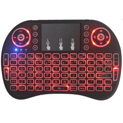 New 2.4G wireless English Keyboard mini Mouse Multi-Media Remote Control Touchpad Handheld Keyboard for TV box for mini pc