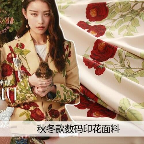 New big band with the same pattern 2018 boutique womens twill fabric autumn and winter fashion dress tops blazer suit cloth