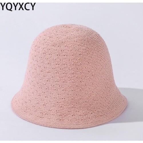 YQYXCY Bucket Hat Women Spring Summer Fisherman Hat Sunscreen Korean New Gorro