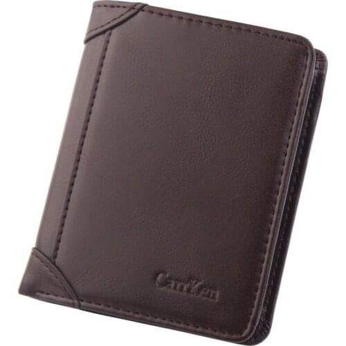 Tri-fold Mens Wallet Genuine Leather Cross Short Wallet Card Holder Coin Purses Small Male Wallets Retro Crazy Horse Leather