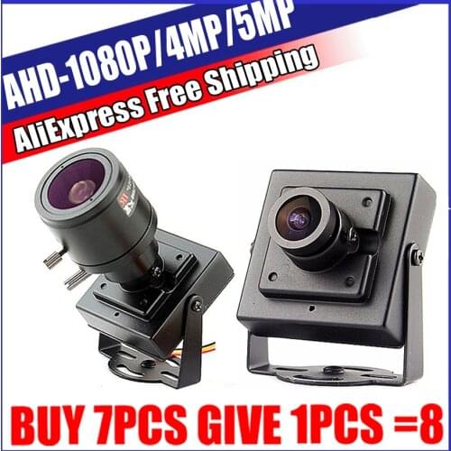 Super Small Metal CCTV Mini AHD Camera HD 5MP 4MP 1080P 2.0MP SONY-IMX326 little Cam HD FULL Digital Micro Security with bracket