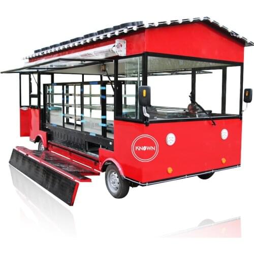 Street Mobile Food Truck Outdoor Electric Food Kiosk Kitchen Hot Dog Snack Pizza Food Trailer Van For Sale