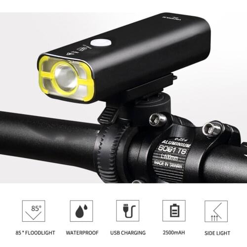 Bicycle Front Light USB Rechargeable Waterproof Cycling Flashlight 5 modes High Temperature Protection LED Lamp V9C-400