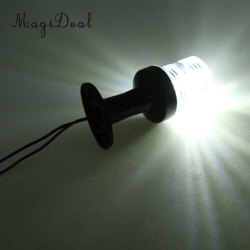MagiDeal 12V 2.5W LED 5' Boat Anchor Stern Masthead Navigation All Round White Light for Kayak Canoe Boating Dinghy Yacht