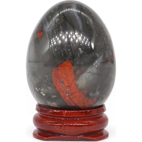 34*44MM Blood Stone Egg Natural Gemstone Crystal Mineral Healing Ball Home decoration accessory Kegel Massage Yoni Egg