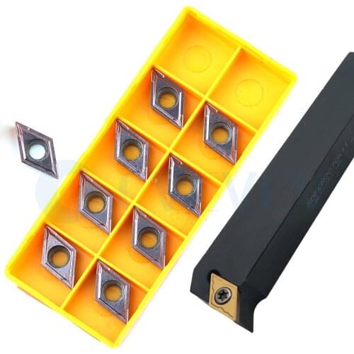 1Pc SDFCR1616H11 SDFCL SDFCR2020 CNC Lathe Machine External Turning Tools Holder +10Pc DCMT11T3 Carbide Insert Sharp Shockproof