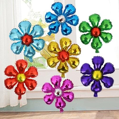 10pcs Clover Flowers Helium Foil Balloons Wedding Party Decorations Ballons Birthday Party Baby Shower Party Suppliers