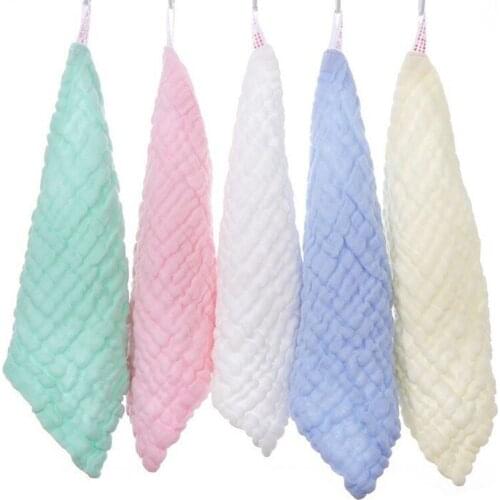5pc/lot Baby Handkerchief Square Baby Face Towel 28x28cm Muslin Cotton Infant Face Towel Wipe Cloth
