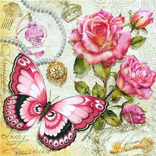 5D diamond painting Butterfly and flower DIY All round diamond embroidery kit mosaic home decoration gift ornaments