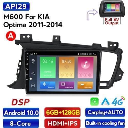 6G+128G Android 10.0 8Core Car DVD GPS Navigation Player Deckless Car Stereo For Kia K5 Optima 2011-2015 Headunit Radio