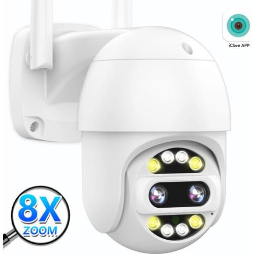 10X Zoom PTZ IP Camera 3MP Security WiFi Camera Spotlight Color Night Outdoor Speed Dome Camera Waterproof Surveillance CCTV