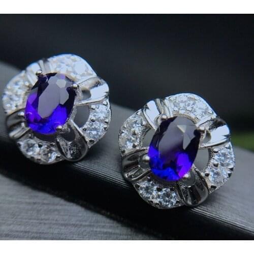 925 sterling silver inlaid with Brazilian earrings