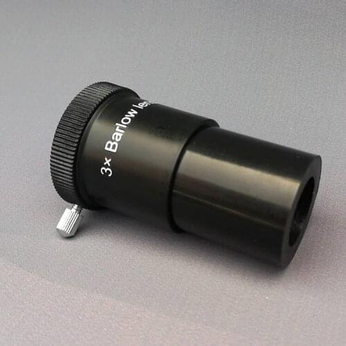 Astronomical telescope accessories 3x double mirror Barlow optical lens 1.25 inches 31.7mm