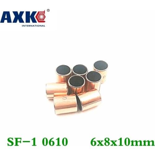 Axk 50pcs Sf-1 0610 6x8x10 Mm Self Lubricating Composite Bearing Bushing Sleeve Free Shipping Sf1