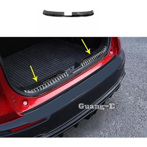 For Mazda CX-30 CX30 2020 2021 Car Internal Rear Bumper Panel Trunk Trim Cover Stainless Steel Plate Pedal 1pcs