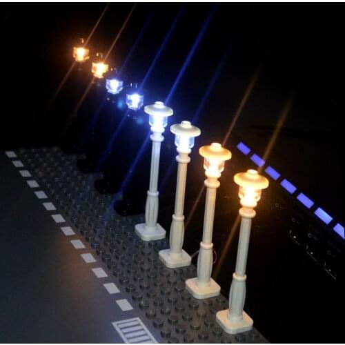 City Street Light Building Blocks LED Lamps 7 Ports LED USB Light-Emitting Classic Brick Compatible All Brands Mini Model Light