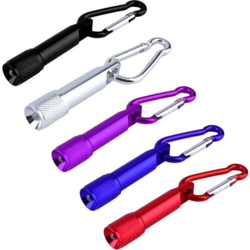 Carabiner Mini Flashlight Carabiner Keychain Hook Light Portable 5 LED Mini Flashlight Aluminum Keychain Keychain Hook