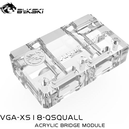 BYKSKI GPU Terminal Block for GPU Water Block Acrylic Multifunctional Acrylic Change Direction Top-Side
