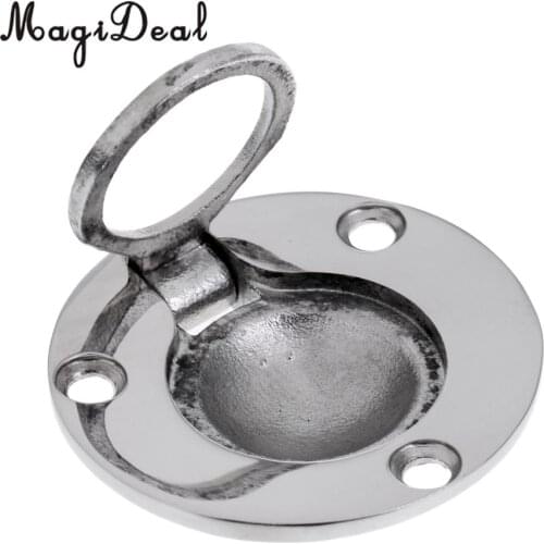 MagiDeal Top Quality Boat Marine 316 Stainless Steel 49mm Round Flush Mount Lift Ring Hatch Pull Handle Rowing Boats Accessory