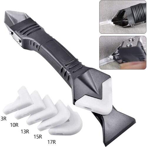 3 In 1 Multifunctional Silicone Scraper Remover Caulk Finisher Sealant Smooth Scraper Kitchen Window Cleaner Scrapers Set