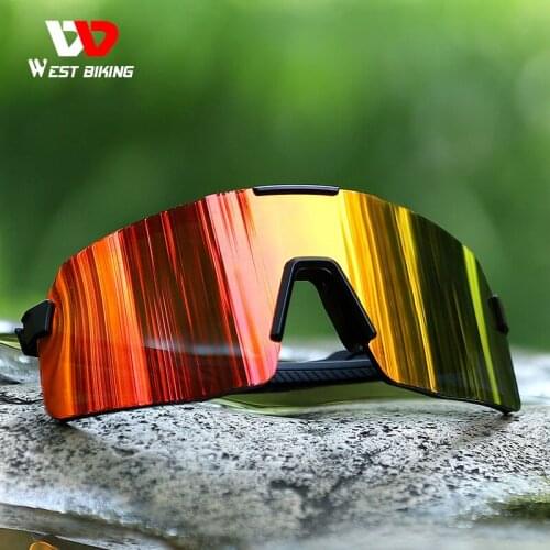 WEST BIKING Cycling Glasses Polarized Lens Frame Sunglasses Protection Eyewear Sports Men Bicycle Glasses MTB Road Bike Goggles