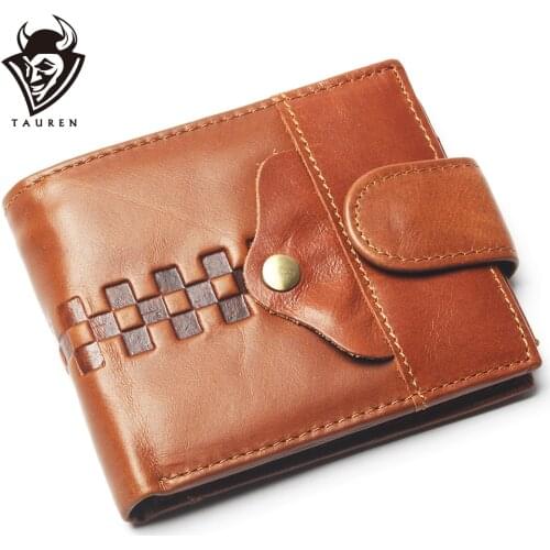 New Coin Purse Cheap Mens Anchor Ear Style Wallet Genuine Leather For Men Card Holder Strong