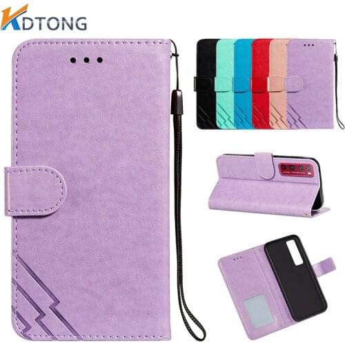 Solid Color Embossed Leather Case For Huawei Nova 7 7i Pro 6 SE 4E 3i P Smart Z Plus Cute With Card Pocket Phone Cases Cover