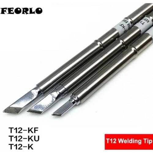 FEORLO Soldering tips T12 T12-K KU KF For HAKKO Solder Iron Tips Soldering Welding Stings