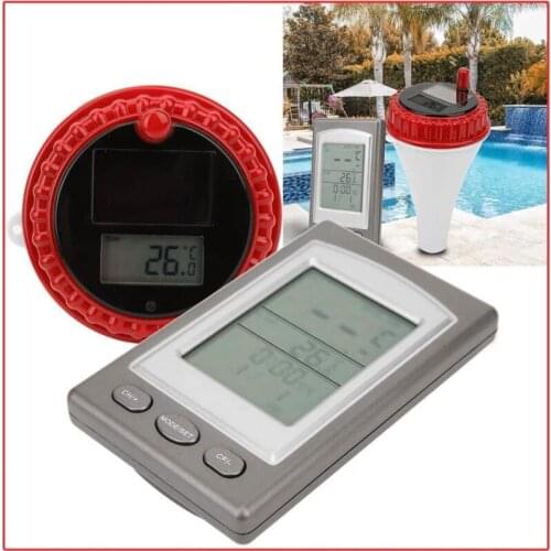 Floating Thermometer Wireless Swimming Pool Thermometer Hot Tub Home Swim Temperature Meter Calendar Alarm Clock -40~60C