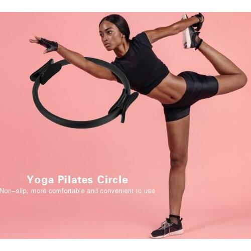 Portable Yoga Circle Comfortable Crescent Handle Pilates Ring Men Women Fitness Workout Sports Equipment Accessories