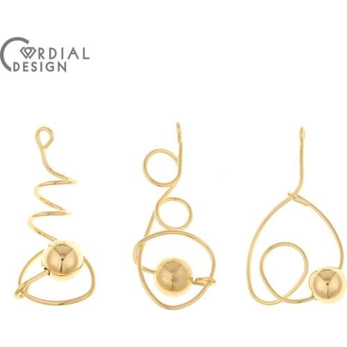 Cordial Design 50Pcs Jewelry Accessories/DIY Pendant/Twist Shape/Hand Made//Earrings Making/Charms/Jewelry Findings & Components