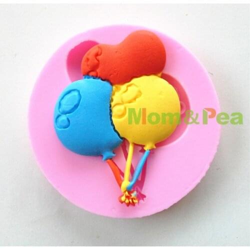 Mom&Pea 0630 Free Shipping Air Balloon Shaped Silicone Mold Cake Decoration Fondant Cake 3D Mold