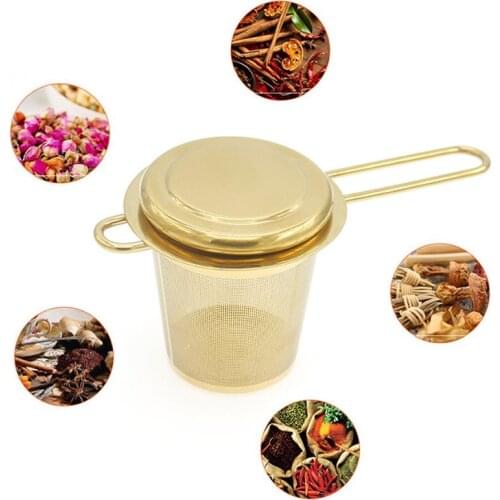 Tea-Strainer Mesh Stainless Steel Tea Infuser Teapot Filter Foldable With Lid Corrosion Resistant Tea-Accessories